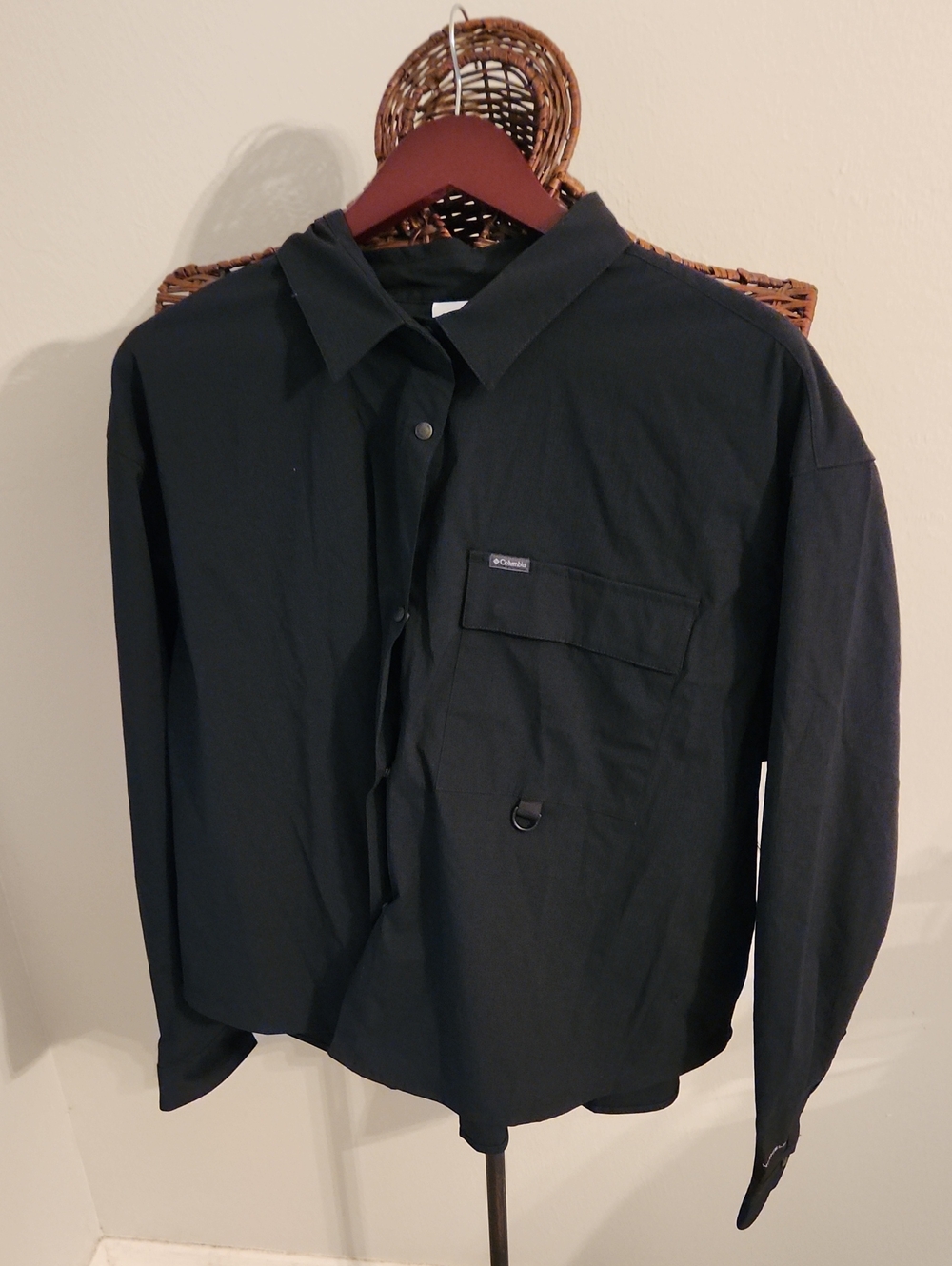 Columbia Black Lightweight Utility Shirt Jacket